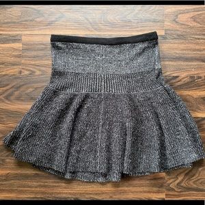 Knit flared skirt with waistband